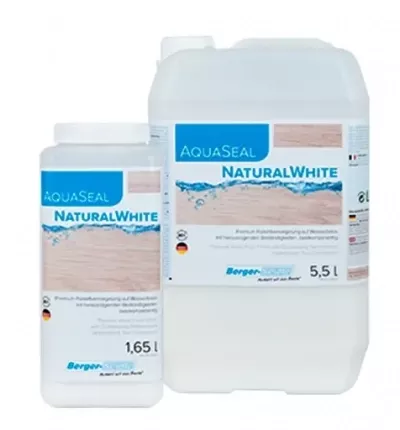 2-х компонентный полиуретановый лак для паркета, сохраняющий естественный тон древесины «Berger Aqua-Seal 2KPU NaturalWhite» - Интернет-магазин напольных покрытий, Екатеринбург
